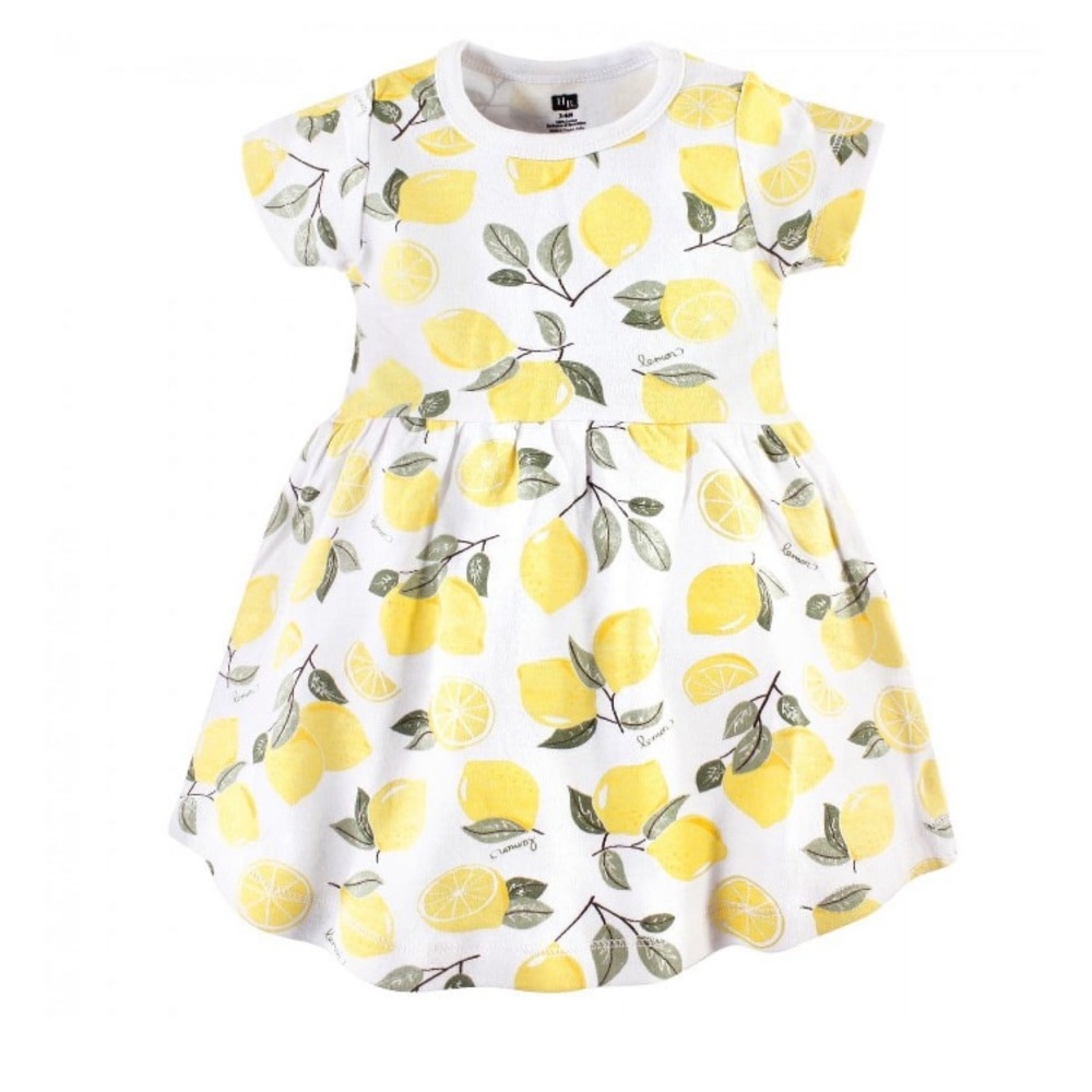 HB Hudson Baby 100% Cotton Short Sleeve 🍋 lemon Dress